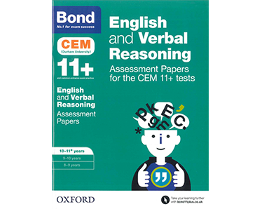 Bond 11+ English and Verbal Reasoning: Assessment Papers for CEM for 10-11+ years