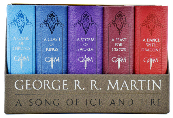 A Game of Thrones Leather-Cloth Boxed Set (Song of Ice and Fire) - Click Image to Close