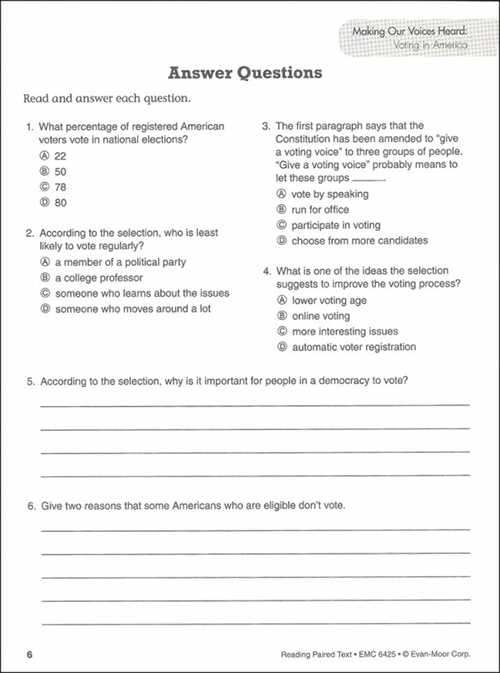 Reading Paired Text: Grade 5: Student Practice Book