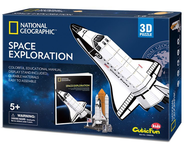 CubicFun National Geographic DS0970h Space Exploration 3d Puzzle, 65 Pieces (with 32 pages booklet) - Click Image to Close