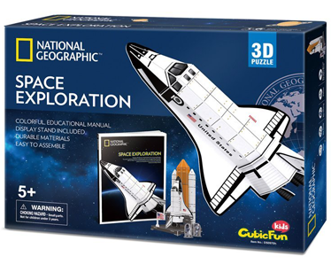 CubicFun National Geographic DS0970h Space Exploration 3d Puzzle, 65 Pieces (with 32 pages booklet)