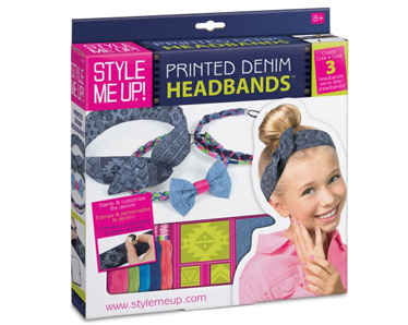 Style Me Up #452: Printed Denim Headbands
