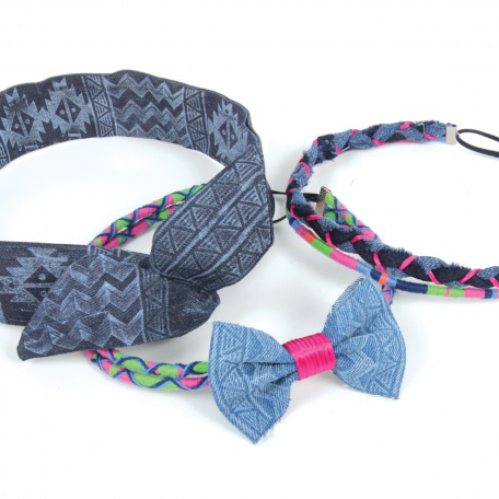 Style Me Up #452: Printed Denim Headbands